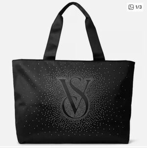 1.19 Host Pick Victoria's Secret Black Satan Holiday Tote 2024 New In Packaging